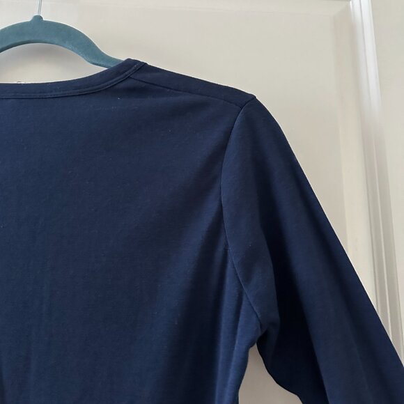 Vtg Cyn Les Blue Fall Hello Goodbye Fall Embroidery Long Sleeve Top Size Medium - Picture 11 of 16